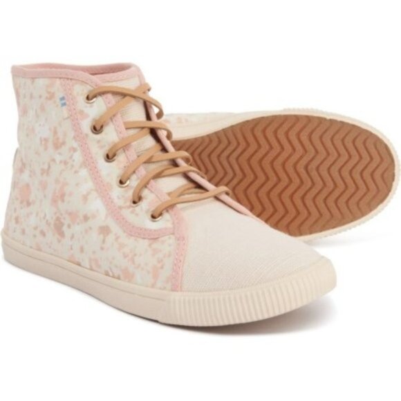 TOMS Women's Camarillo High Top Sneaker Pink - Picture 1 of 9